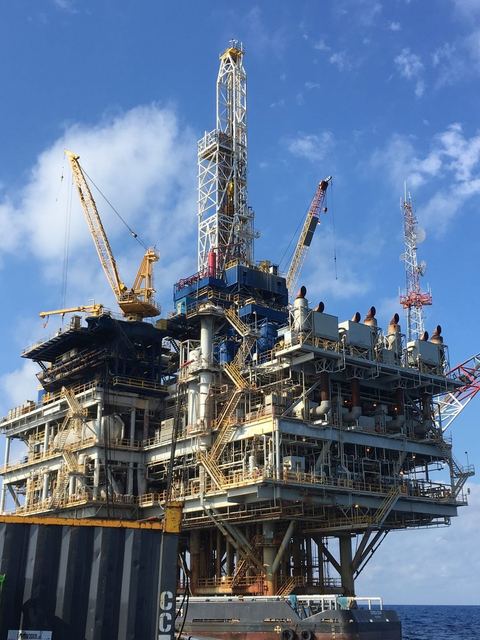 Offshore drilling platform in the Gulf of Mexico